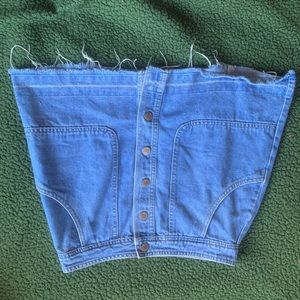cotton on jean denim snap mini skirt size 6